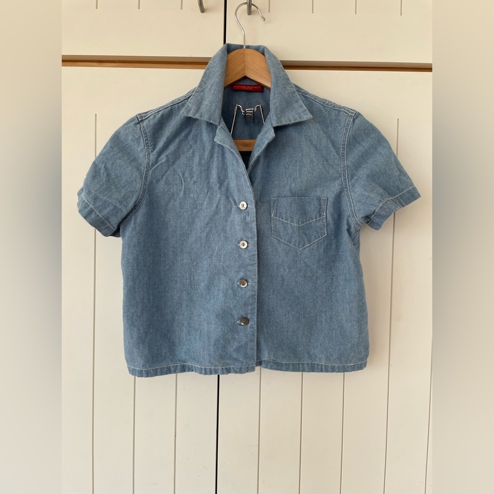 Banana Republic crop denim top